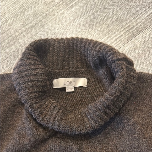 LOFT Brown Turtleneck Sweater - Picture 2 of 7